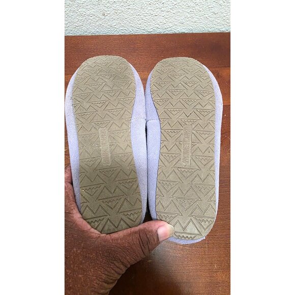 Minnetonka Lilac Suede Moccasin Slippers W/ Faux Fur Lining For Women Size 10 - Picture 6 of 8